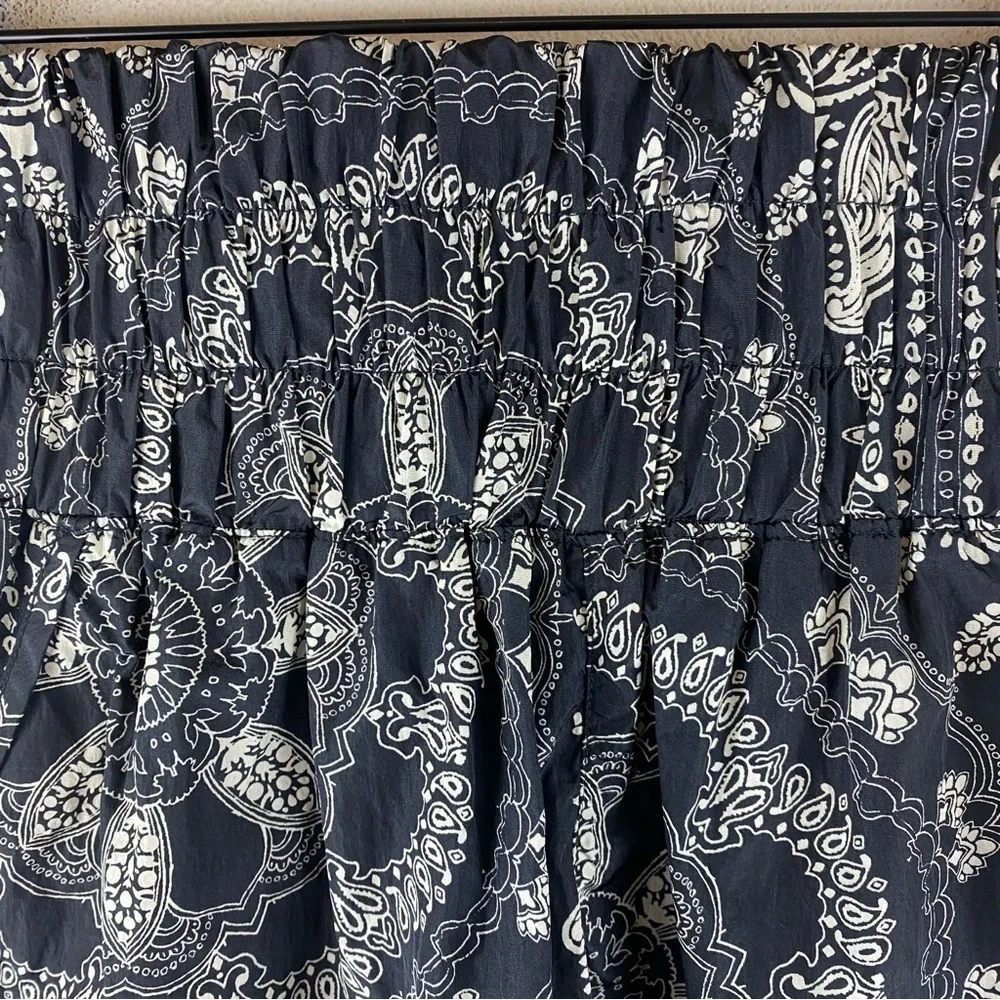 Free People Movement The Way Home Printed black Bandana Shorts High Waisted M